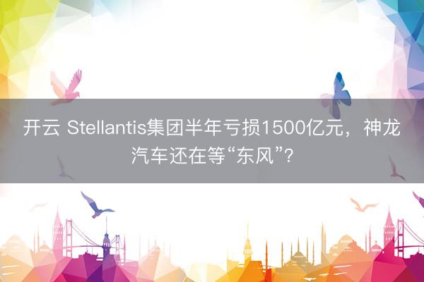 开云 Stellantis集团半年亏损1500亿元，神龙汽车还在等“东风”？